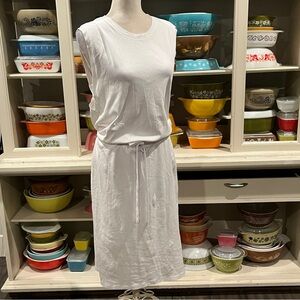 Theory White Caneil Classic Tee Pima Cotton Dress - Size Medium